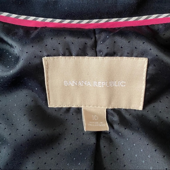 Banana Republic 👜 Navy Cotton Blazer - Picture 7 of 8